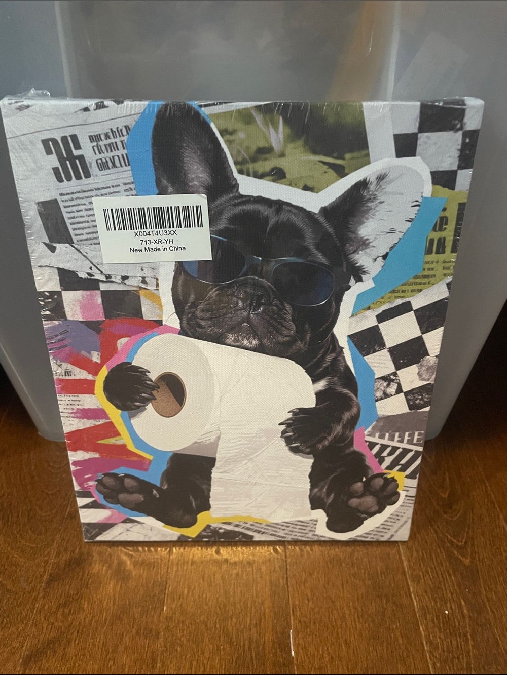 Playful Black French Bulldog Print Wall Art for Pets Lovers